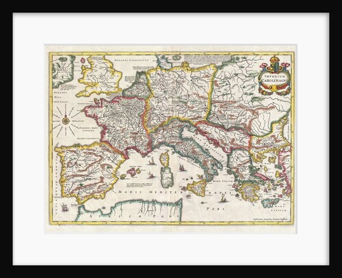 Map of the Empire of Charlemagne by Jan Jansson