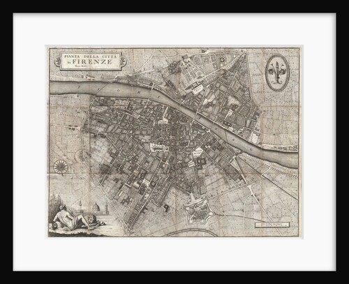 Map of the City of Florence by Giuseppe Molini