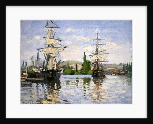 Ships Riding on the Seine at Rouen by Claude Monet