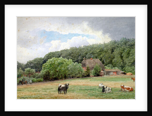 Holstein Cattle in a Field, Timmendorf, Germany by Hans Fredrik Gude