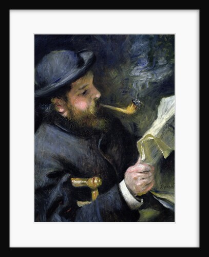 Claude Monet Reading a Newspaper by Pierre-Auguste Renoir