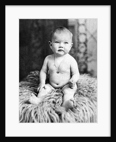 One year old baby girl portrait, ca. 1919. by Anonymous