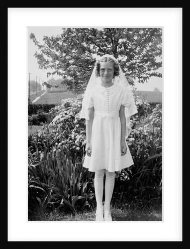 Young girl in her first communion dress, ca. 1936 by Anonymous