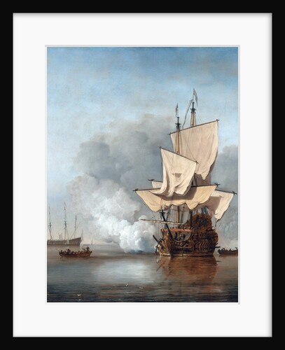 The Cannon Shot by Willem van de Velde the Younger