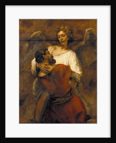 Jacob Wrestling with the Angel by Rembrandt van Rijn