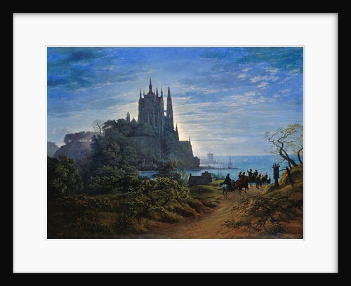 Gothic Church on a Cliff by the Sea by Karl Friedrich Schinkel