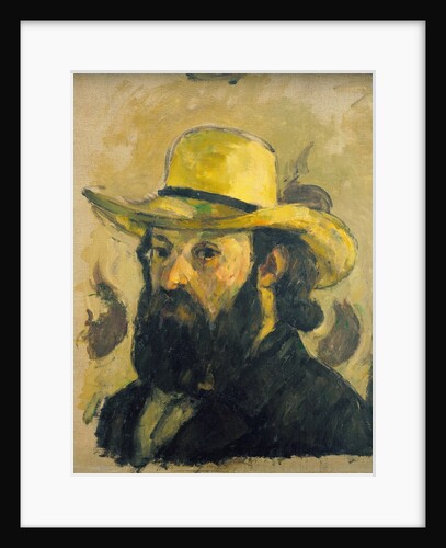 Self-Portrait in a Straw Hat by Paul Cezanne