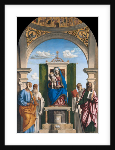 Madonna and Child Enthroned with Saints Peter, Romualdus, Benedict and Paul by Cima da Conegliano