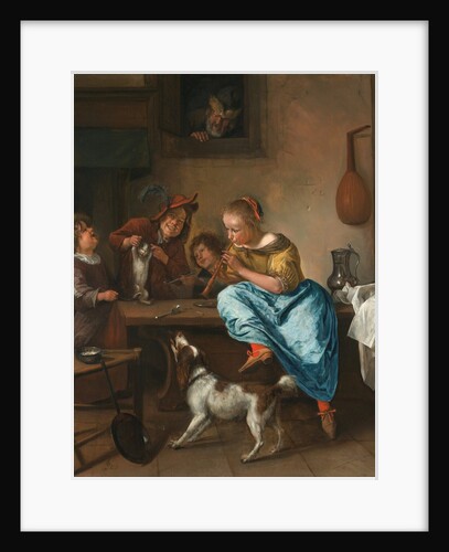 Children Teaching a Cat to Dance (The Dancing Lesson) by Jan Steen