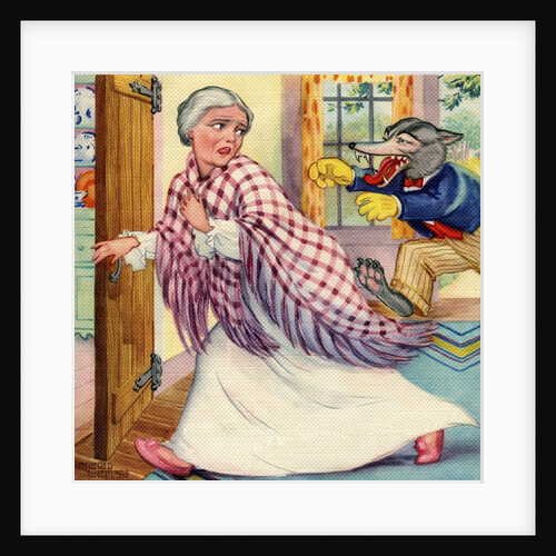 Big Bad Wolf chasing grandmother by Anonymous