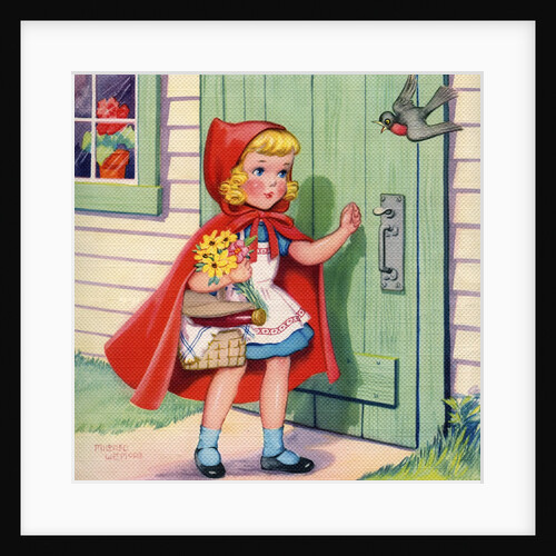 Little Red Riding Hood arriving at grandmother's house by Anonymous