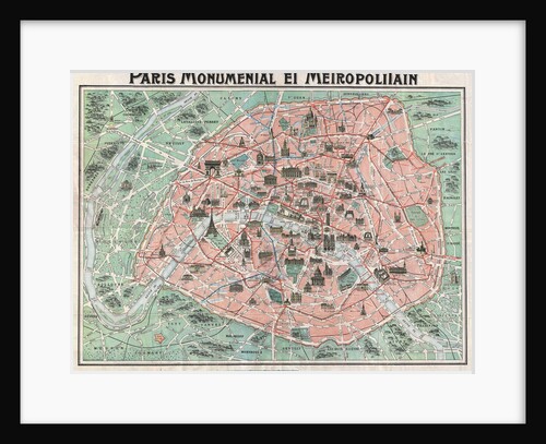 Map of Paris by Anonymous
