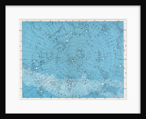 Star map with the North Pole, Andromeda, and Casseiopea by Anonymous