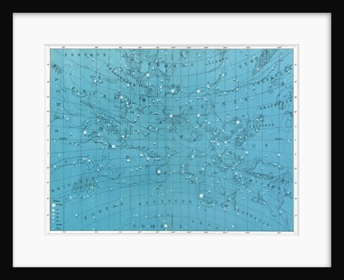 Vintage Star Map with Constellations Pisces, Aquarius, and Capricorn by Anonymous