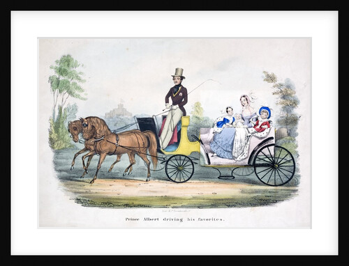 Prince Albert acting as chauffeur to the British royal family by Anonymous