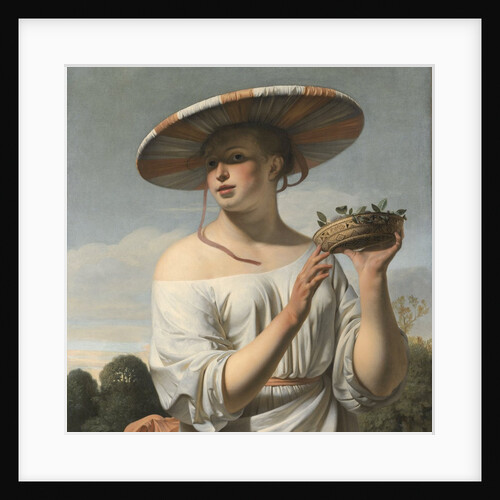 Girl with a Large Hat by Cesar van Everdingen