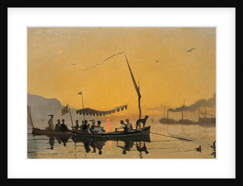 La Promenade au Coucher du Soleil by Francois Bocion