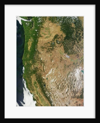 Satellite View of the Pacific Northwest by Anonymous