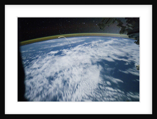 The Space Shuttle Atlantis leaves orbit for the final time by Anonymous