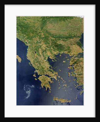 Satellite View of Greece by Anonymous