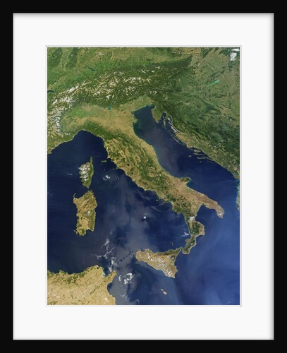 Satellite View of Italy, Sicily, Sardinia and Corsica by Anonymous