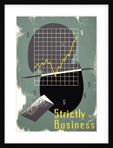 Poster with graph of rising profits and dollar signs by Anonymous