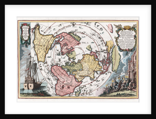 Map showing track of Magellan's voyage around the world by Anonymous