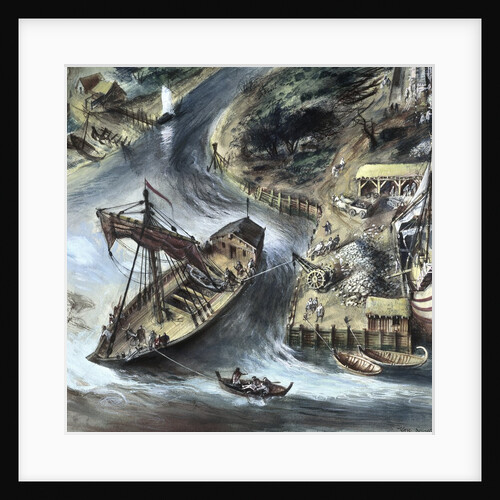 Roman ship and cargo in London by Anonymous