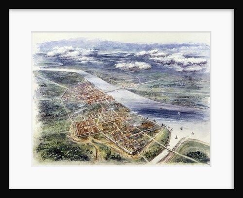 Aerial view of Londinium (London) from the north-west by Anonymous