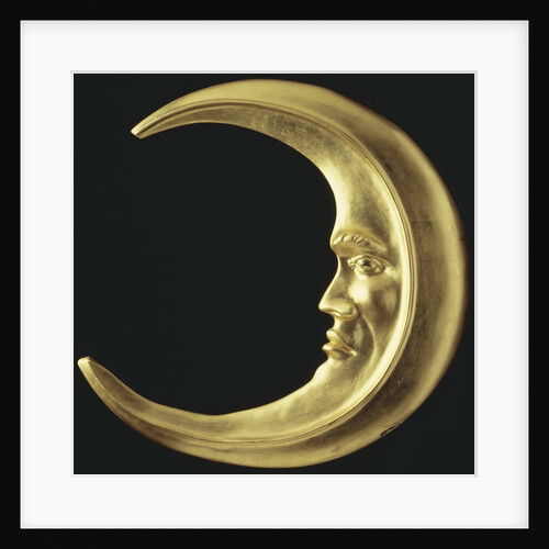Gilded crescent moon by Anonymous