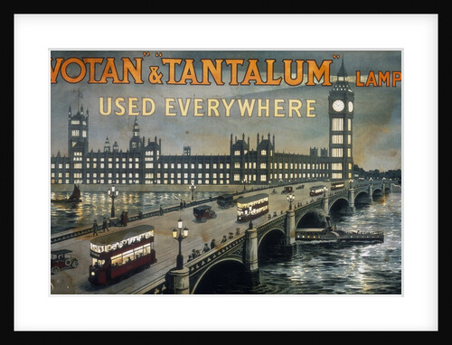 Poster advertising Wotan and Tantalum lamps by Anonymous