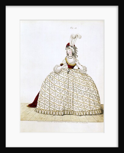 Woman in court dress by Anonymous