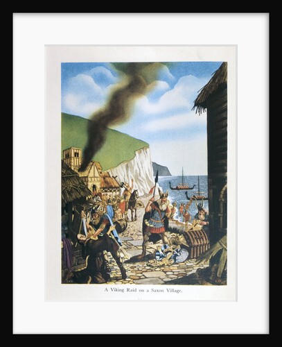 A Viking Raid on a Saxon Village by C.W. Bacon