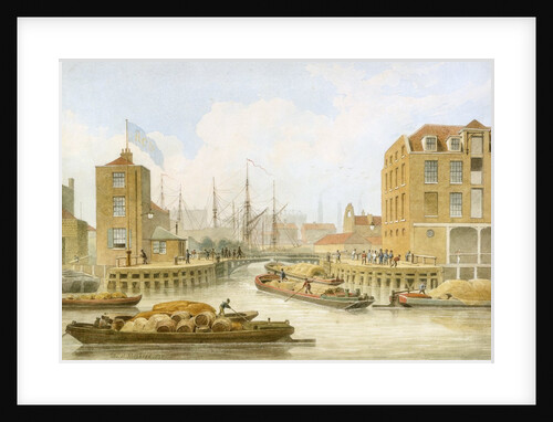 Regent's Canal entrance gates at Limehouse, Tower Hamlets, London by Thomas Hosmer Shepherd