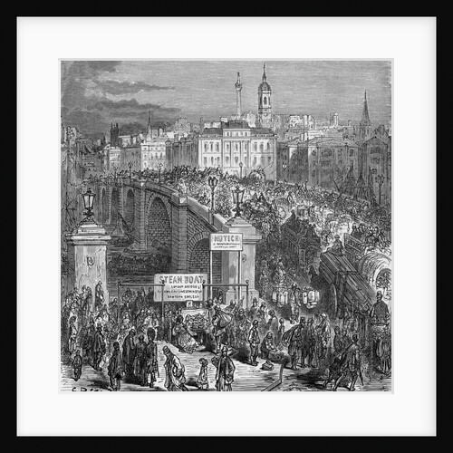 Busy scene on London Bridge by Anonymous