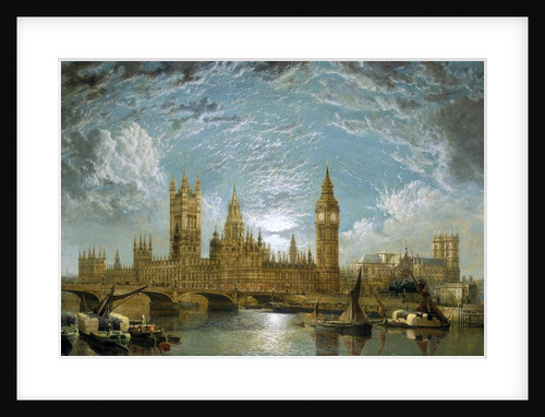 Westminster Bridge, the Houses of Parliament and Westminster Abbey Seen from the River by John Anderson