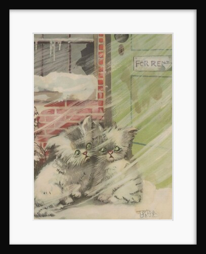 Two kittens locked outside in snow by Anonymous