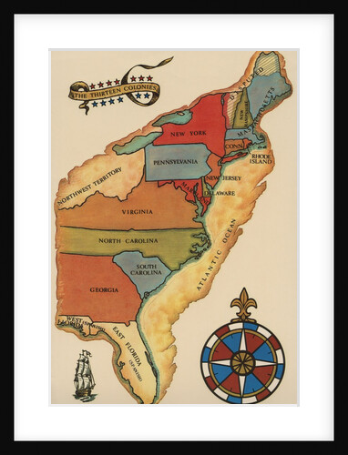 Map of the first thirteen colonies of the United States of America by Anonymous