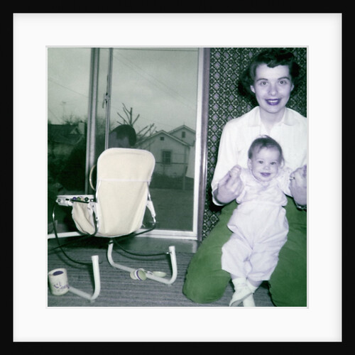 Proud new mother with baby, ca. 1956. by Anonymous