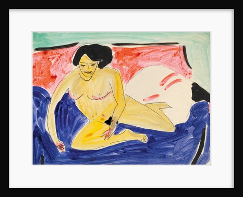 Seated Nude on Divan by Ernst Ludwig Kirchner