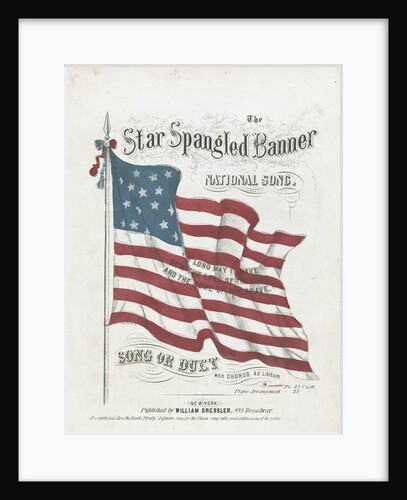 Cover of a musical score of the Star-Spangled Banner by Anonymous