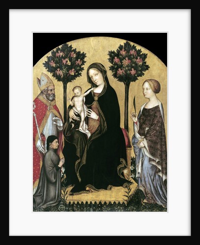 Virgin and Child Enthroned with Two Saints and a Donor by Gentile da Fabriano
