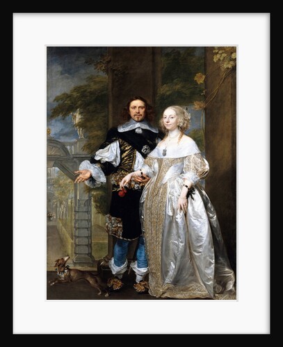 Portrait of a Married Couple in the Park by Gonzalez Coques