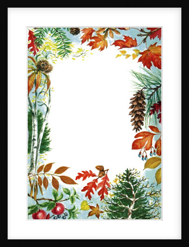 Border illustration with fall color by Anonymous