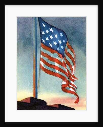 American flag flying over Fort McHenry by Anonymous