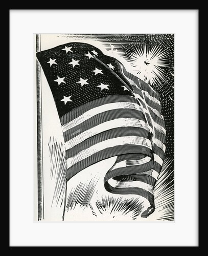 American flag flying over Fort McHenry by Anonymous