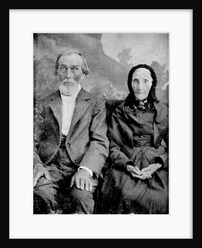 Grandma and Grandpa in a tintype portrait, ca. 1870s. by Anonymous