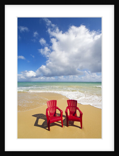 Beach chairs beckon on Baldwin Beach on the north shore of Maui, Hawaii by Anonymous
