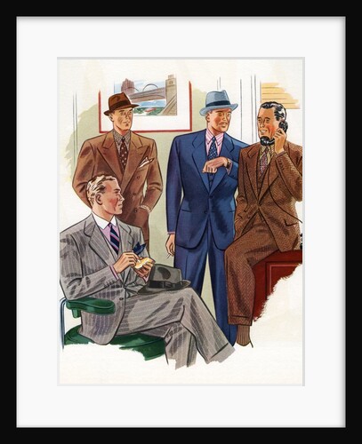 Four businessmen in an office by Anonymous