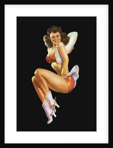 1950s pin-up of a cowgirl by Anonymous